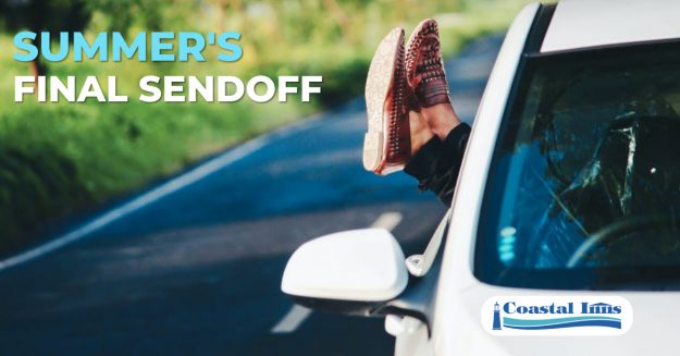 summer sendoff Road trip with feet out the car window