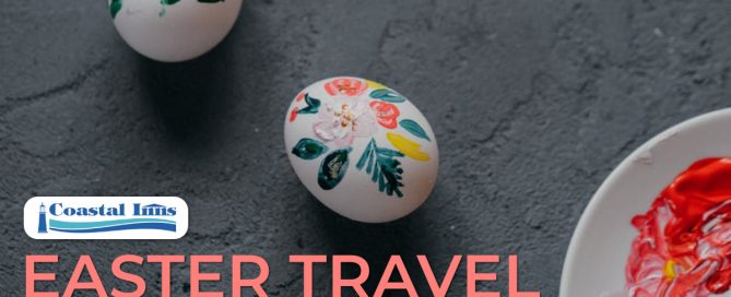 banner with easter eggs and "easter travel" heading