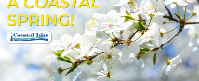 "a coastal spring" banner promoting spring travel in atlantic canada with coastal inns hotels